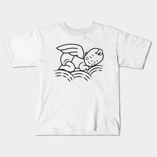 Baby Angel Line Art Kids T-Shirt